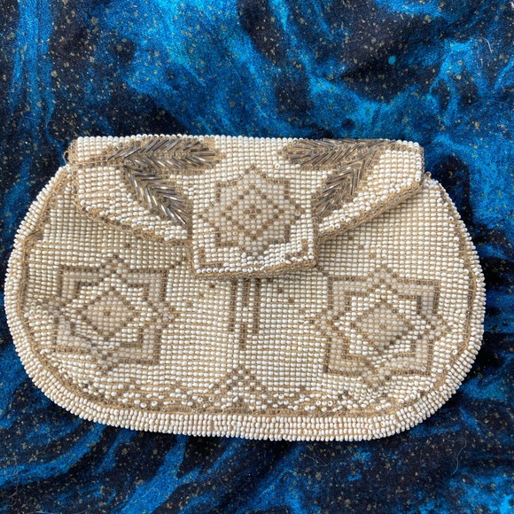 Hand beaded and Edwardian and mini bag - Picture 5 of 6